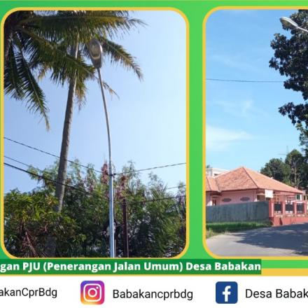 Pemasangan  Penerangan Jalan Umum  (PJU)  di Desa Babakan Hasil MUSRENBANG tahun 2020